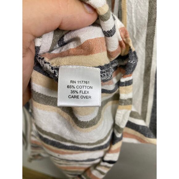 Speed Control New York Striped Off-the-Shoulder Dress 3X Cotton Blend - Picture 6 of 7